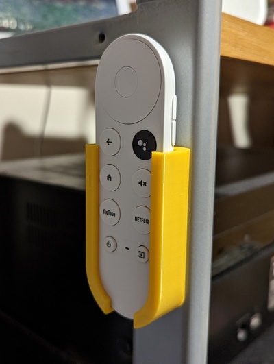 magnetic google tv remote holder by evilspyboy magnets 3d print model - Mito3D