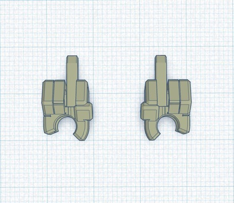 orta parmak eller kolay 13 yeniden karıştırılmış by acıklı lucky13 easy13 3d print model - Mito3D