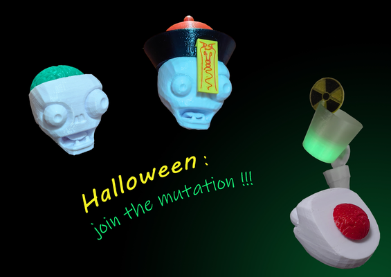zombie party-10 by aha-3d halloween 3d print model - Mito3D