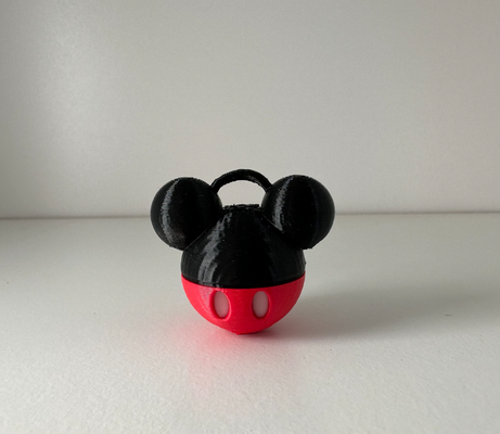 3d mickey keychain zipper pull by stevesdesigns disney world mouse key chain disneyland 3d print model - Mito3D