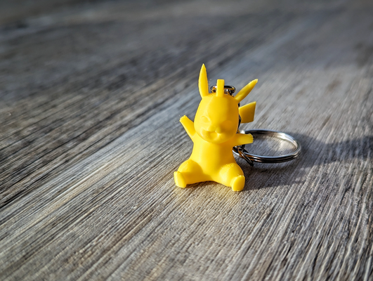 pikachu porte clés remix remixé by tim bey pokémon 3dkeychain 3d print model - Mito3D