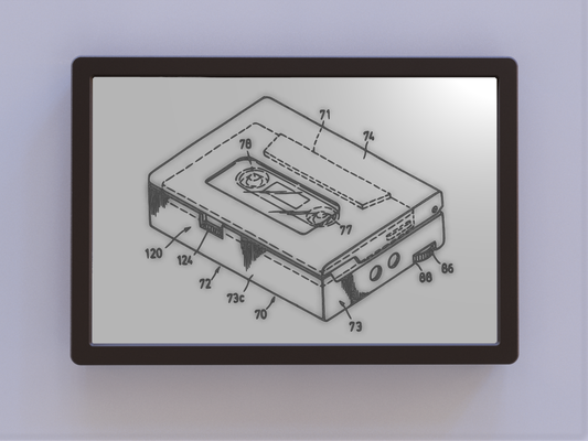 cassete jogador patente arte by ken moinhos 3d print model - Mito3D