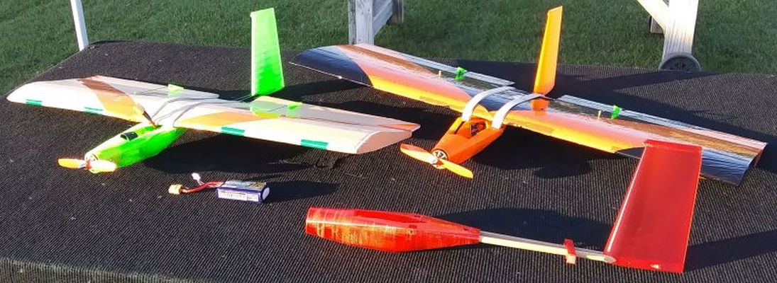 hb2 rc airplane designed e1000 streamer combat shared by plastic pusher 3d print model - Mito3D