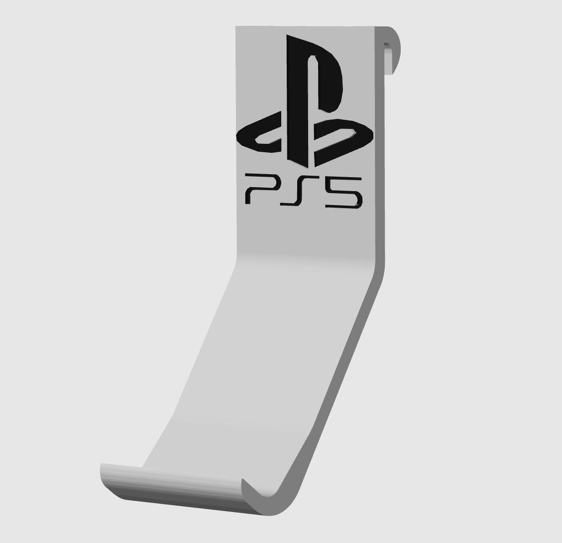 estación juegos 5 consola controlador soporte ps5 cuelga estante acortar remezclado by print4gods juego azar sony playstation5 ps5controller ps5contollermount jugador central 3D print model - Mito3D