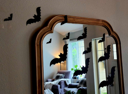 bastão decoração by williams indústrias 2d arte decorações bruxas 2023 morcegos halloweendecor sagrada parede assustador horror animal suspensão 3d print model - Mito3D