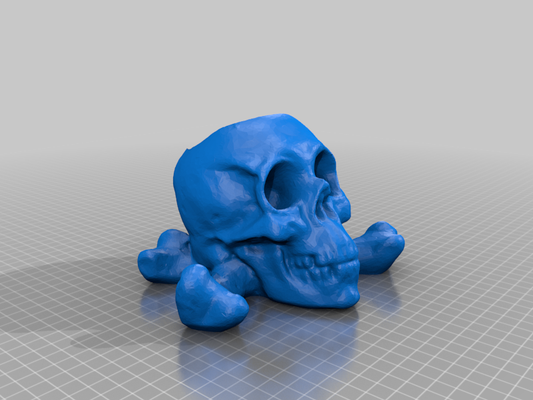 crânio ossos cruzados suporte copo compartilhado by bigmeatyclaws tigela 3d print model - Mito3D
