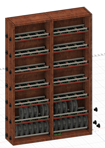 filamento armazenamento gabinete by 3d cor cubo dessecante 3d print model - Mito3D