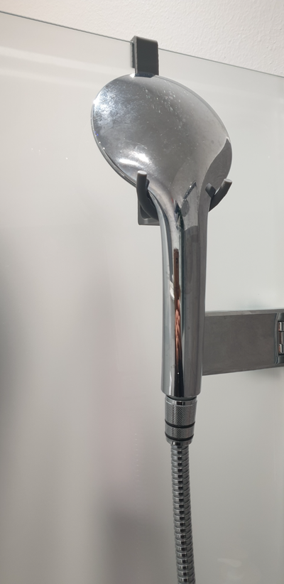 shower head holder 8 mm glass door wall by nickkk showeraccessories bathroom accessory 3d print model - Mito3D
