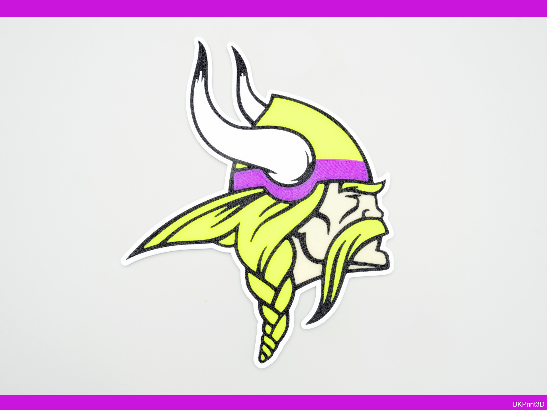 minnesota vikings plaque multi color by bkprint3d nfl 3D print model - Mito3D