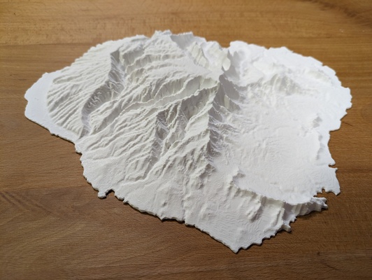 kauai - topographic map by bbbenji topography island topographical hawaii 3d print model - Mito3D
