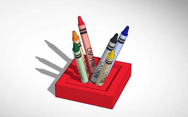 crayon ring holder by printcoolstuff contest ringstand 3d print model - Mito3D