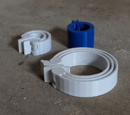 parametrik kelepçe by sakin işçi klips ilkbahar baskı yeri özelleştirici esnek openscad yarar uysal basit çöp senaryo 3d print model - Mito3D