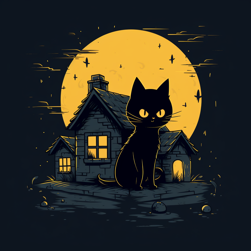 hueforge black cat 1amsready by nils n3dp ams 2d art mmu halloween house 3D print model - Mito3D