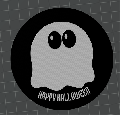 happy halloween ghost coaster by svest1466 cute 3d print model - Mito3D