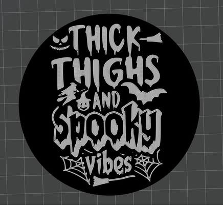 thicknspooky coaster by svest1466 thick spooky halloween funny 3d print model - Mito3D