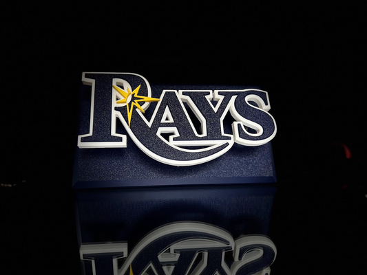mlb tampa baie rayons flottant logo signe by conceptions hangar multi couleur 3d print model - Mito3D
