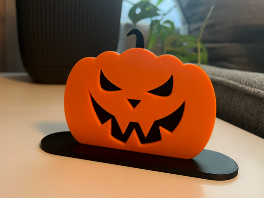 scary pumpkin decoration by lindnjoe halloween halloweendecor halloweendecoration 3d print model - Mito3D