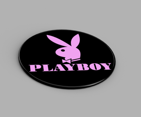 playboy coaster by lukasglowinski coasterdrink decor decoration table glass beer beercoaster 3d print model - Mito3D