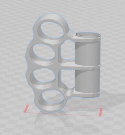 bic lighter knucks by sscigg case knuckle duster force multiplier 3d print model - Mito3D