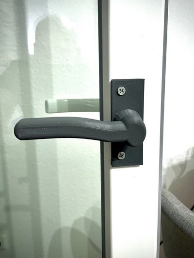 door handle by revoun repair balcony doorhandle balconydoor 3d print model - Mito3D