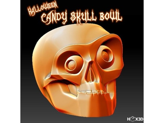 halloween candy skull bowl shared by trap totenkopf 3d print model - Mito3D