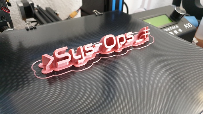 sys ops 3d text by prendre piège texte signe 3d print model - Mito3D