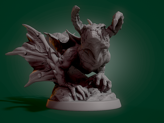 rampant dragon by minichev 3d print model - Mito3D