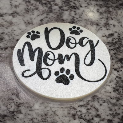 dog mom coaster by marcos p lover mum 3d print model - Mito3D