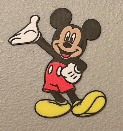 mehrfarbig mickey maus magnet by wow 3d print model - Mito3D