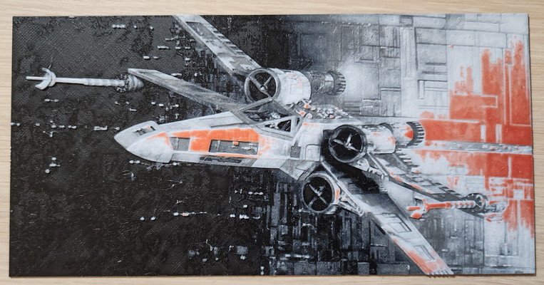x-wing hueforge by briankstan starwars 3d print model - Mito3D
