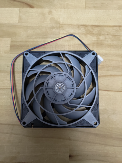 minimalist 120mm fan grill by syst3m overide cover 3d print model - Mito3D