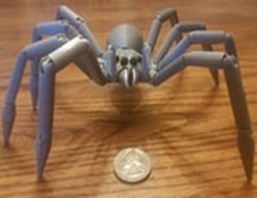 articuler araignée achevée grand by catman25 articulé halloween 3d print model - Mito3D
