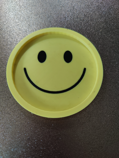 3 smiley visage emoji verre by oncle joeys créations coaster sourire 3d print model - Mito3D