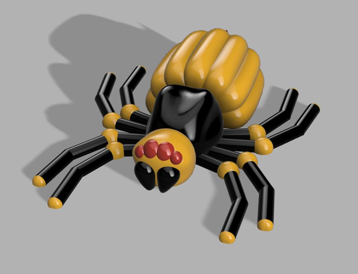 pumpkin spider by digitallyforgeddesigns halloween spooky funny 3d print model - Mito3D