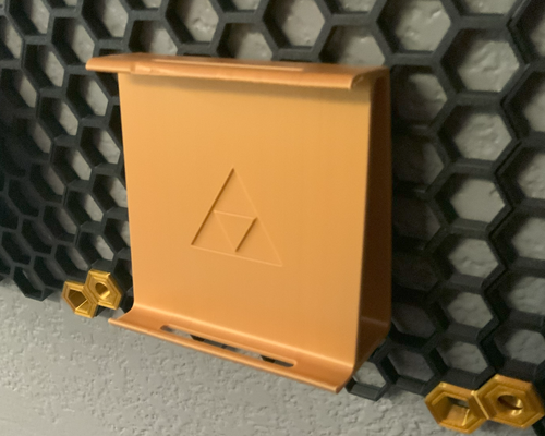 hsw switch mount by namroevets honeycomb storage wall bracket nintendo hex 3d print model - Mito3D