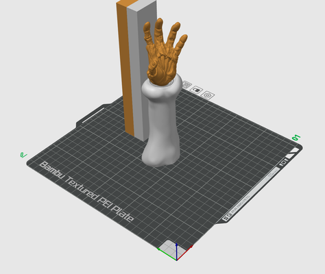 halloween collapsing ghost hand ams remixed by stefand 2023 zombie print in place 3d print model - Mito3D