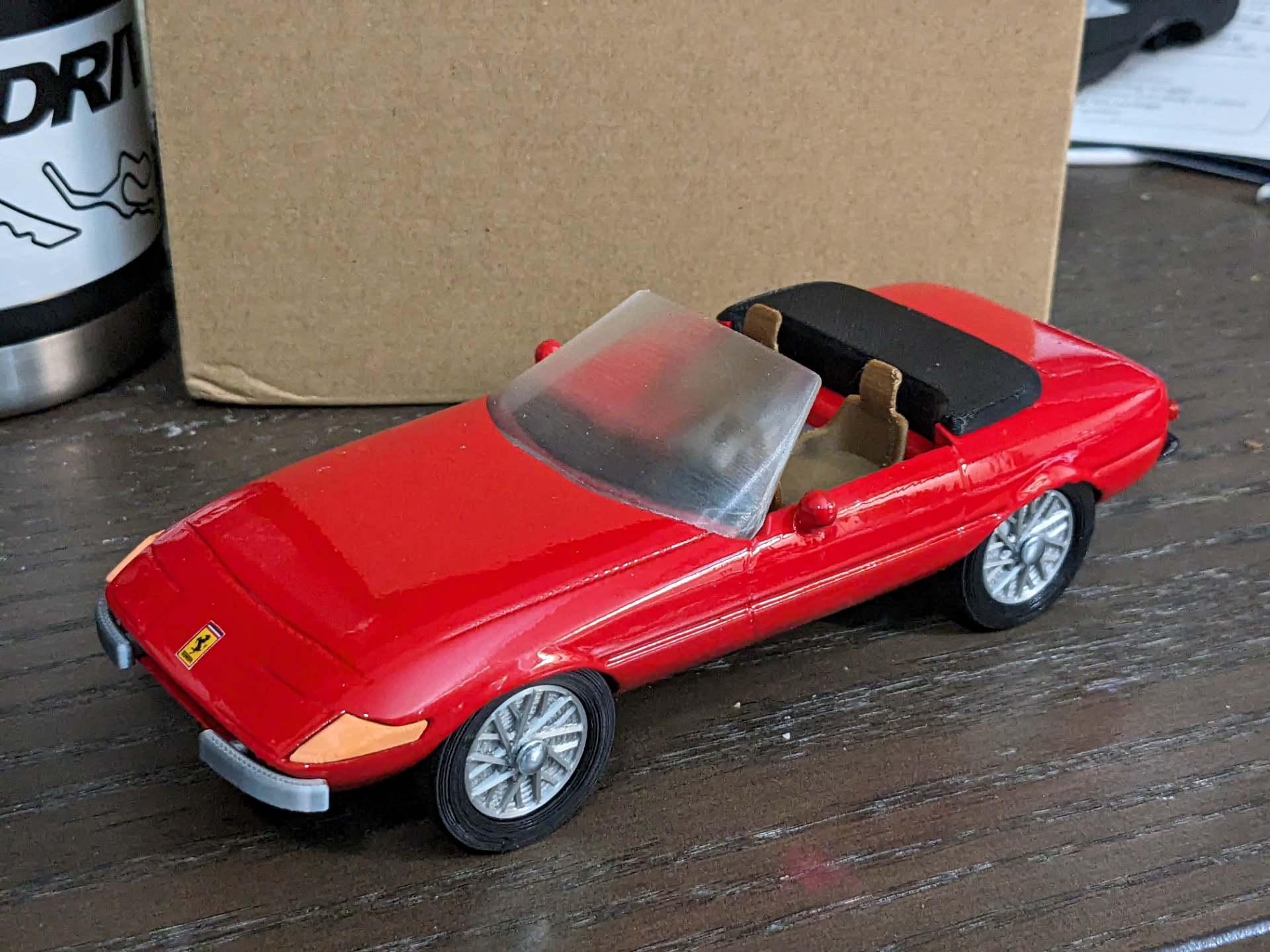 1971 ferrari 365 daytona spyder kiefernholz derby wagen schale by troysterr pinewoodderbycar 3D print model - Mito3D