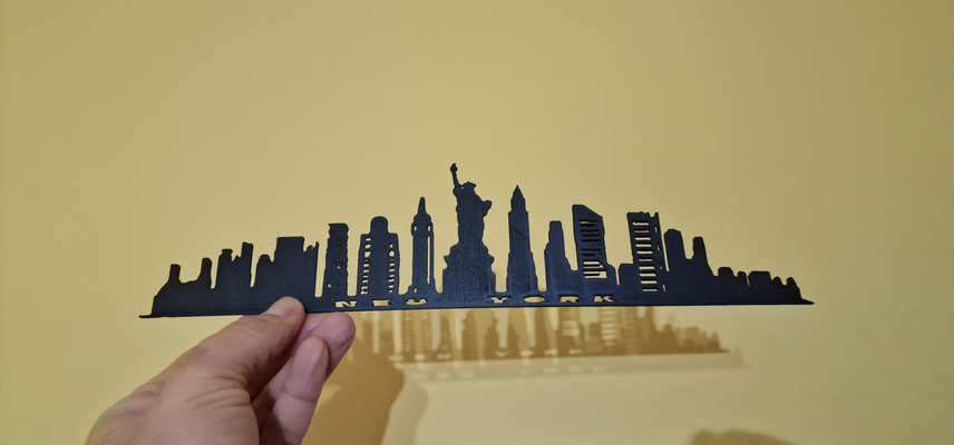 silueta york orizzonte by darvil66 decoracion città 3d print model - Mito3D