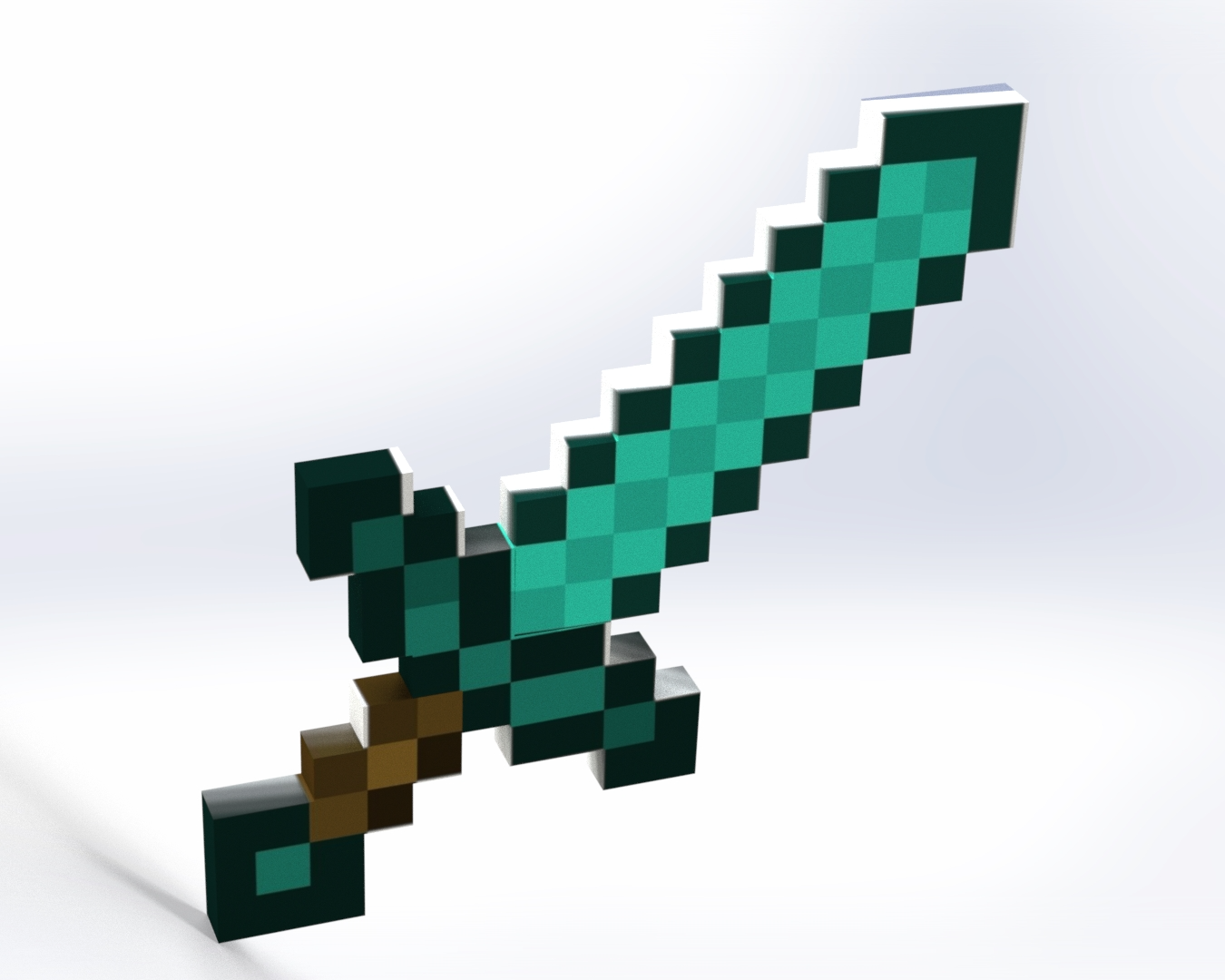 collapsible sword minecraft game by anatolyp3d video 3D print model - Mito3D