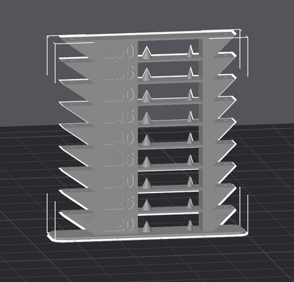 smaller temp tower custom gcode remixed by marwin bambu studio - temperature calibration automatic 3d print model - Mito3D