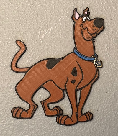 multicolor scooby-doo magnet by wotfan 3d print model - Mito3D