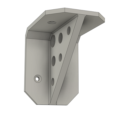 reinforcement ikea table lack 3mm holes remixed by central3d 3dprint ikealack pla abs bracket 3d print model - Mito3D
