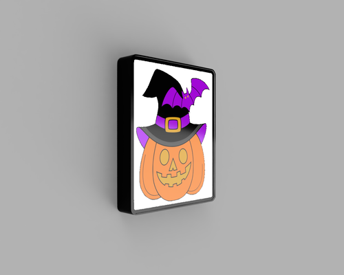 halloween pumpkin lightbox led lamp by nico91 2023 art light box bat 3d print model - Mito3D