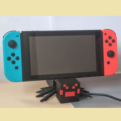 minecraft spider nintendo switch stand cartridge holder gaming by bd3d productions halloween 2023 decor accesories game 3d print model - Mito3D