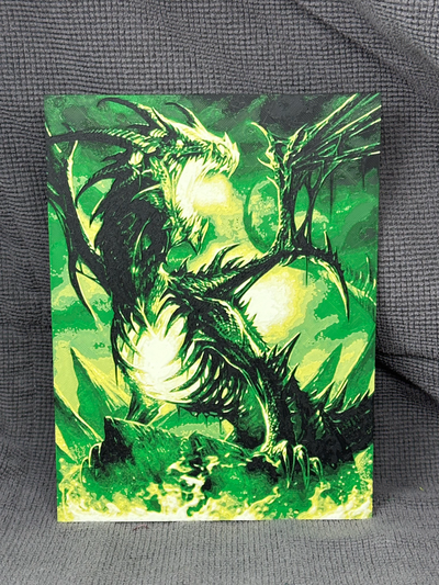 zombie dragon hueforge by hlrcreations halloween green fantasy filament painting scary creepy p1p p1s x1c 3d print model - Mito3D