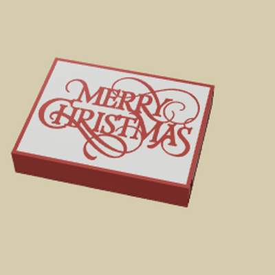 merry christmas by spacecity3d lightbox 3d print model - Mito3D