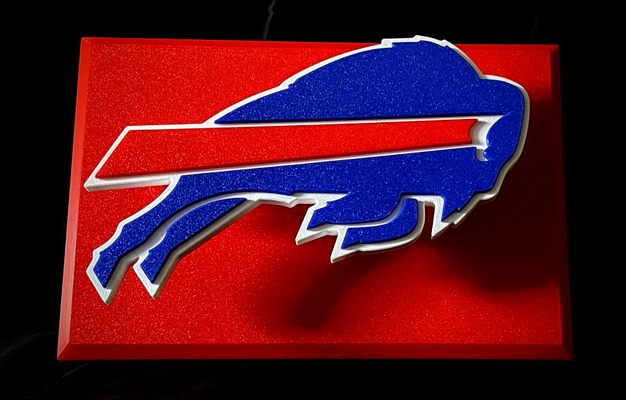 nfl buffalo bills floating logo sign by hangardesigns multi color 3d print model - Mito3D