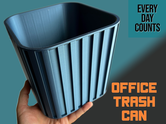 decorative office trash can by day counts bin 3d print model - Mito3D