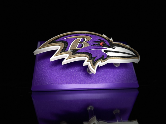 nfl baltimore corbeaux flottant logo signe by conceptions hangar football 3d print model - Mito3D