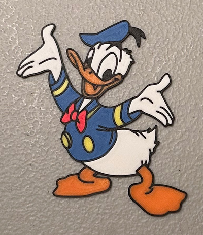mehrfarbig donald ente magnet by wow disney 3d print model - Mito3D
